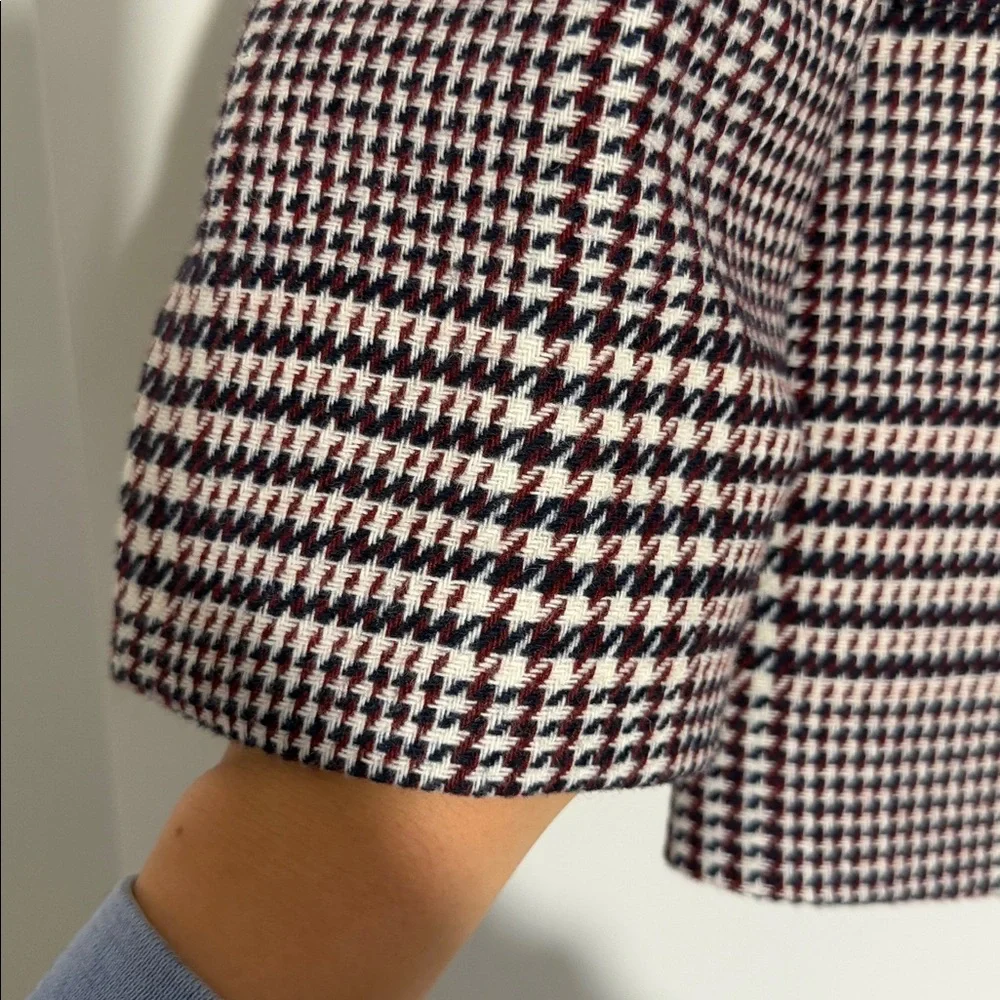 NWT J.Crew Boyfriend Blazer in houndstooth Italian wool‎ blend